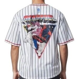 Marvel Deadpool Shirt Unicorn Baseball Jersey Pinstripe‎ Cosplay Men's Small